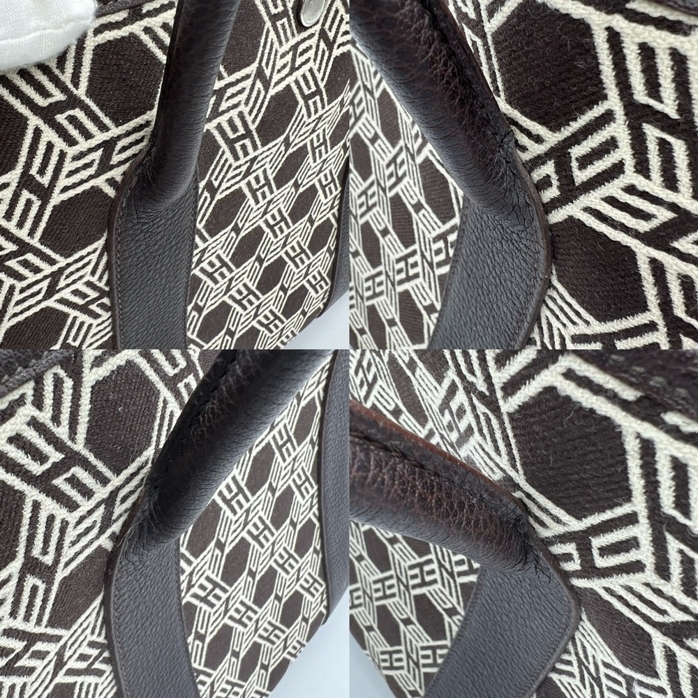 Authentic Hermès canvas/ brown leather Garden party 36 - Picture 9 of 17